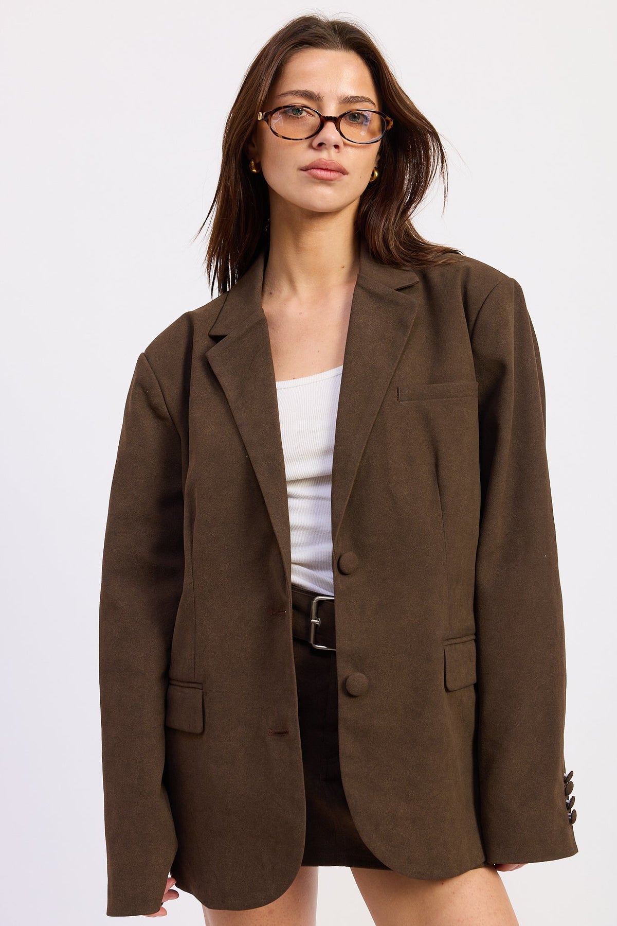 Oversized Buttoned Blazer – Alize