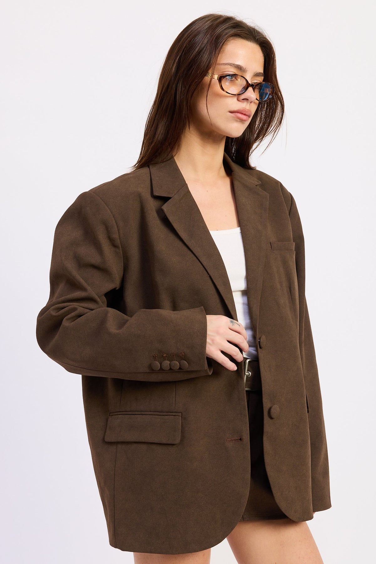 Oversized Buttoned Blazer – Alize