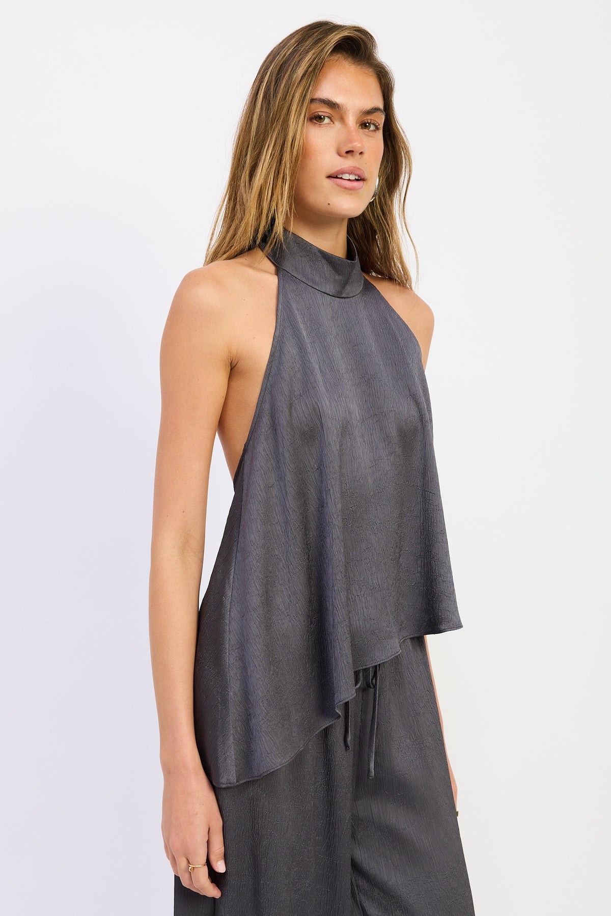 Open Back Asymmetrical Halter Top – Asteria