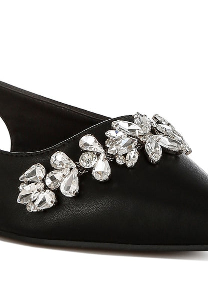Adhara Diamante Embellished Flat Sandals