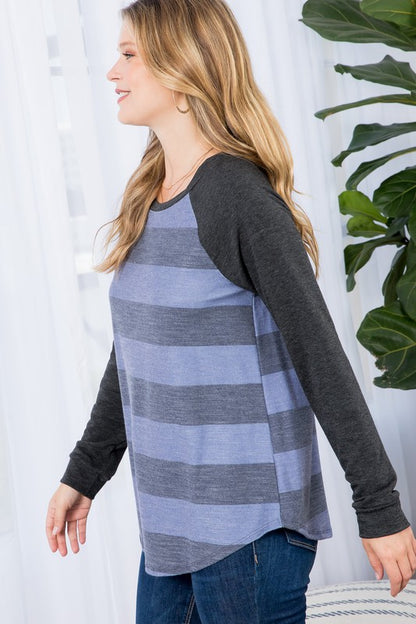 STRIPE MIXED BASIC TOP