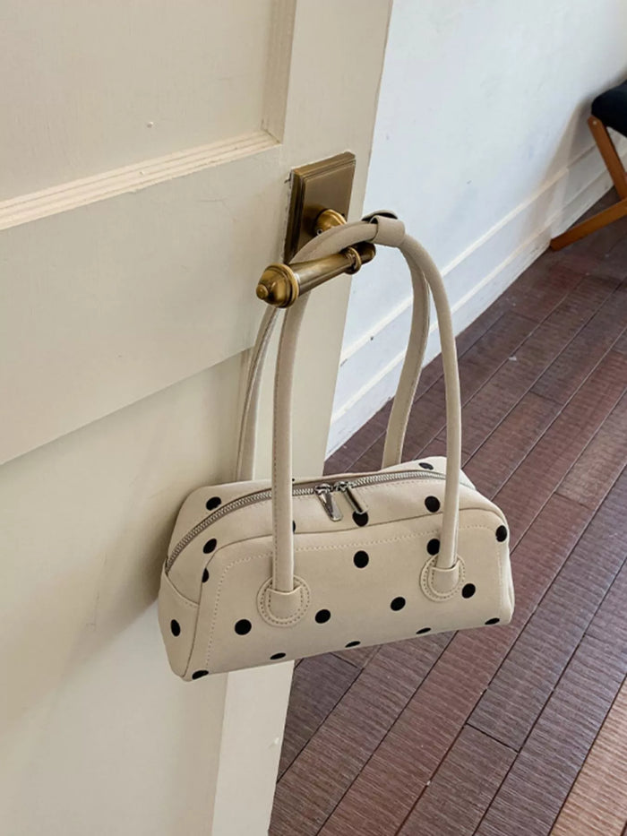 Polka-Dot Shoulder Bag | Women’s Small Black-and-White Handbag